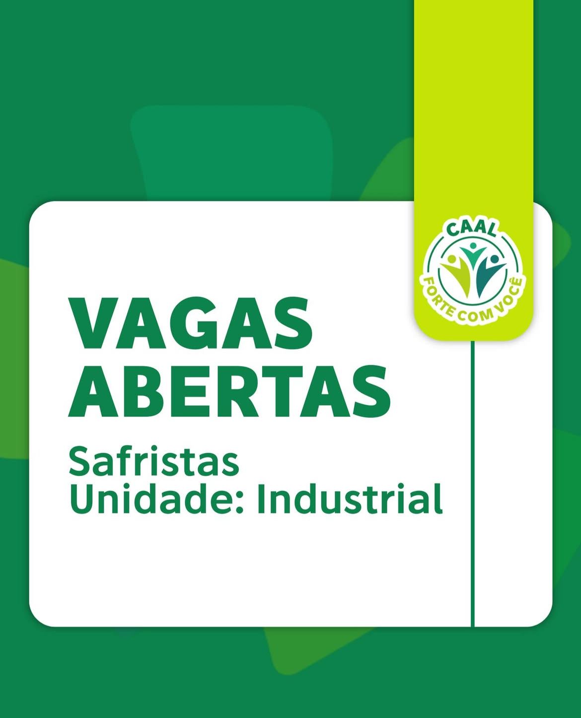 VAGAS PARA SAFRISTAS JÁ ESTÃO ABERTAS